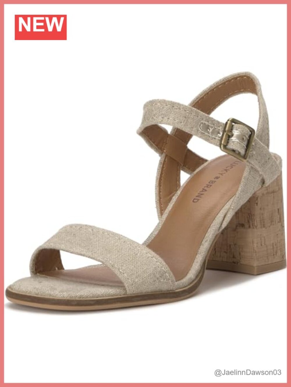 Women's Block Heel Ankle Strap Sandals Square Toe Cork Heel